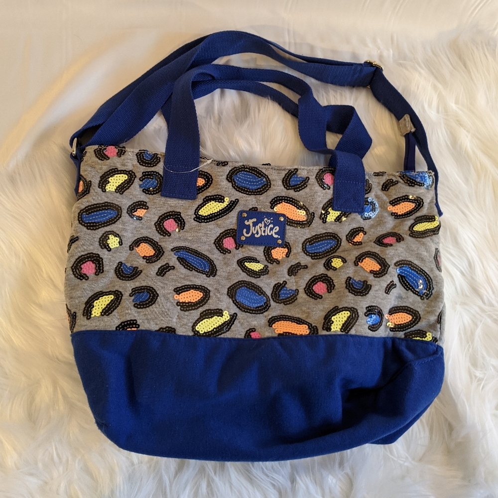 Justice Leopard Sequin Bag